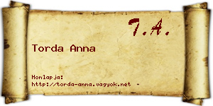 Torda Anna névjegykártya