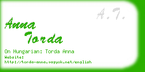 anna torda business card